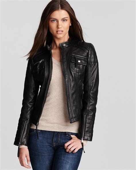 michael kors leather jacket price|michael kors leather motorcycle jacket.